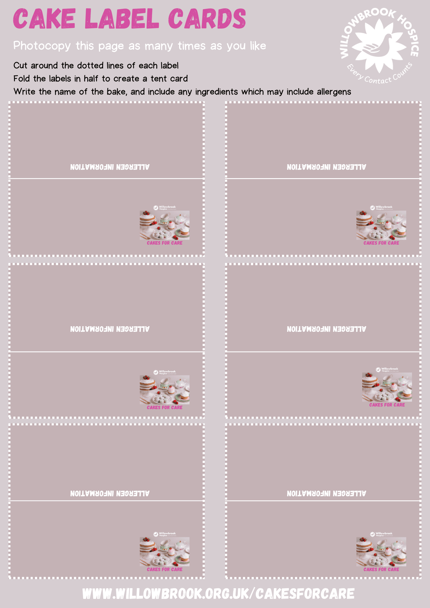 Cakes for Care | Willowbrook Hospice
