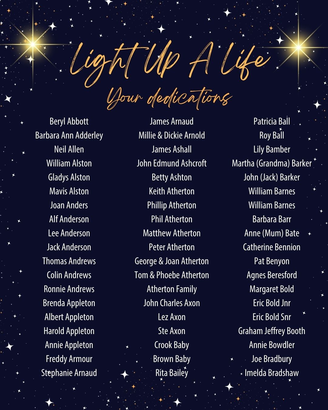 Life Dedication Light Up A Life Dedications | Willowbrook Hospice